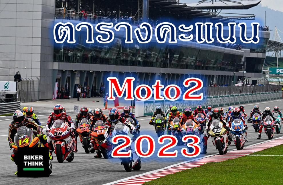 อัพเดทล่าสุด ตารางคะแนน Moto2 ฤดูกาล 2023