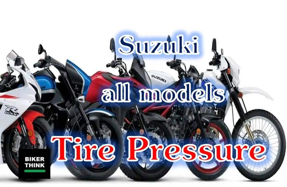 Suzuki all model bikes “Tire Pressure”