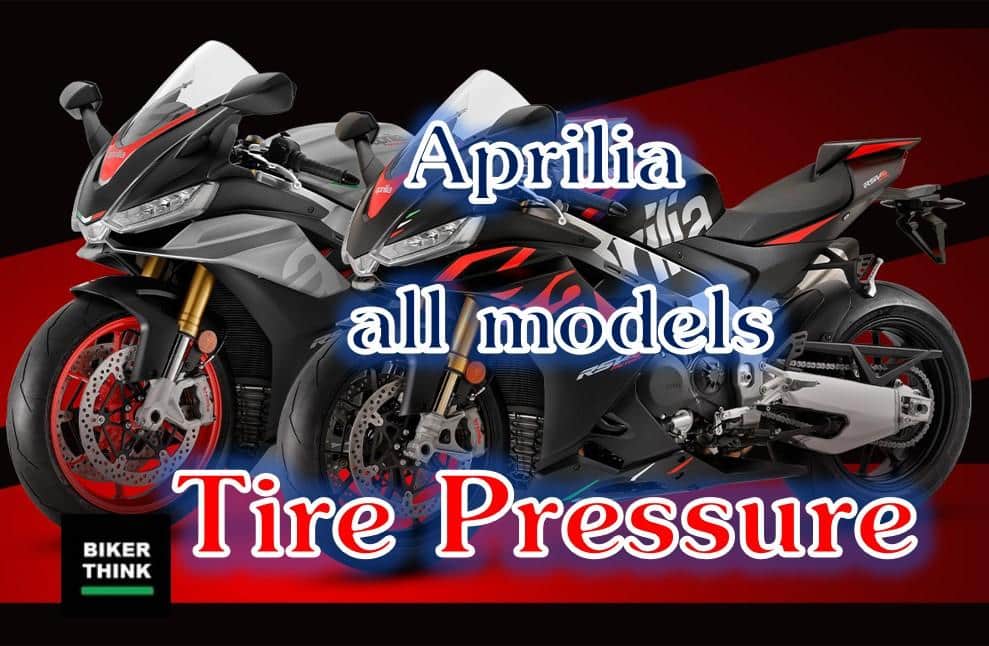 Aprilia all model bikes “Tire Pressure”